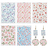 5Pcs 5 Styles Ceramics Clay Water Transfer Paper DIY-ME0001-99C-1