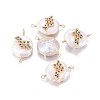 Natural Pearl Links connectors PEAR-F012-12G-B-1