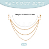 1Pc Alloy Twisted Chain 3 Layered Chain Belts for Women Men AJEW-CY0002-25G-2