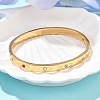Eye 304 Stainless Steel Rhinestone Bangles for Women BJEW-Z092-09G-3