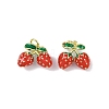 Brass Enamel Pendants KK-H072-18G-14-1