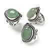 Natural Green Aventurine Adjustable Rings RJEW-I108-01AS-02-4