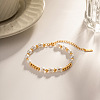 Stainless Steel Round Beaded Bracelets VG5654-1