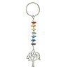 Chakra Natural Lava Rock & Alloy Tree of Life Pendant Keychain KEYC-JKC00644-01-1