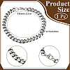 1Pc Men's 304 Stainless Steel Curb Link Chain Bracelets BJEW-DJ0001-82-2