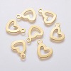 304 Stainless Steel Open Heart Charms STAS-L234-087G-1
