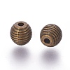 Tibetan Style Alloy Beehive Beads LS-PALLOY-6662-AB-NR-2