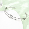 304 Stainless Steel Double Layers Cuff Bangles for Women BJEW-Z165-01P-3