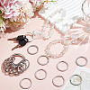 20Pcs 304 Stainless Steel Split Key Rings with 1Pc Alloy Spring Gate Rings FIND-SC0010-29-4
