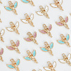 HOBBIESAY 30Pcs 3 Colors Alloy Enamel Pendants ENAM-HY0001-22-4