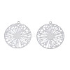 Non-Tarnish 201 Stainless Steel Filigree Pendants X-STAS-S118-046-1