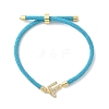 Adjustable Nylon Cord Bracelets X-BJEW-C096-01G-06-4