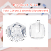 2 Strands Transparent Glass Beads Strands GLAA-HS0001-12A-2