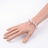 Natural Rose Quartz Stretch Bracelets BJEW-JB02527-01-3