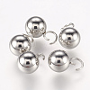 202 Stainless Steel Sphere Charms STAS-P148-06P-1