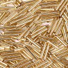 Silver Lined Transparent Glass Bugle Beads SEED-R028-2x15-B01-3