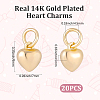 20Pcs Rack Plating Brass Heart Charms KK-BBC0024-87A-2