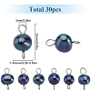Natural Cultured Freshwater Pearl Potato Connector Charms PALLOY-SC00015-2