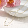 1MM 304 Stainless Steel Serpentine Chain Necklaces for Women Men NJEW-T016-11G-3