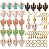 DIY Cactus Earrings Making Kit DIY-SZ0005-93-1