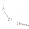 Brass Bar Link Chain & 304 Stainless Steel Cable Chain Bracelet Making AJEW-JB01421-02-2