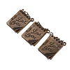 Ideas for Valentines Day Gifts for Him Zinc Alloy Love Note Pendants PALLOY-A15463-AB-FF-5