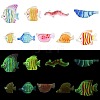 45Pcs 9 Styles Fish Transparent Resin Cabochons CRES-CJZ0009-01-1