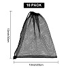 Polyester Mesh Drawstring Storage Bags ABAG-WH0044-49C-2