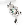 Frog Zinc Alloy Rhinestone  Brooches PW-WGC7876-01-3