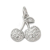 Brass Pave Clear Cubic Zirconia Charms KK-A273-31P-1