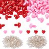  2Bags 2 Colors Heart Plastic Craft Nose DIY-NB0006-26-1