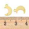 925 Sterling Silver Moon Connector Charms STER-B005-34G-3