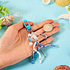 Jellyfish Glass & Acrylic Pendant Decorations HJEW-TAC0032-5