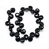 Natural Black Stone Beads Strands G-T005-01-2