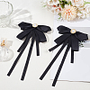 2Pcs Polyester Bowknot Pins JEWB-CN0001-11-4