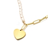 Heart Pendent Necklace for Girl Women NJEW-JN03681-1
