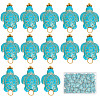 SUNNYCLUE 80Pcs Dyed Synthetic Turquoise Pendants FIND-SC0003-90-1