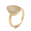 Rack Plating Brass Micro Pave Cubic Zirconia Cuff Rings RJEW-M168-01G-1