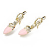 Rack Plating Alloy Enamel Pendant Rhinestone Settings LS-ENAM-T011-133B-2