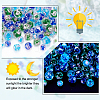 90Pcs 9 Styles Handmade Luminous Inner Flower Lampwork Beads LAMP-PH0001-26-4