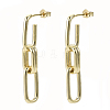 Brass Dangle Stud Earrings EJEW-S201-225G-NF-1