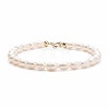 Grade A Natural Pearl Beaded Bracelets with Brass Spring Ring Clasps for Women X-BJEW-JB08037-1
