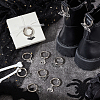 12Pcs 6 Styles Bat Alloy Shoes Charms HJEW-PH01975-5