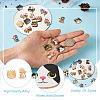 28Pcs 14 Style Printed Alloy Pendants FIND-BG0001-04-5