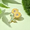 Sunflower Enamel Pins JEWB-P045-02B-G-2