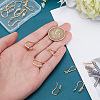 ARRICRAFT 16Pcs 4 Styles Brass Earring Hooks KK-AR0003-58-5