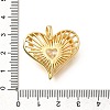 Brass Micro Pave Cubic Zirconia Pendants X-KK-B128-10G-3