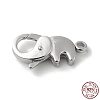 Rhodium Plated 925 Sterling Silver Lobster Claw Clasps STER-D003-59C-P-1