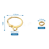 Brass Huggie Hoop Earring Findings & Open Jump Rings KK-TA0007-83G-34