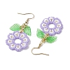 Handmade Seed Beads Dangle Earrings EJEW-MZ00143-03-3